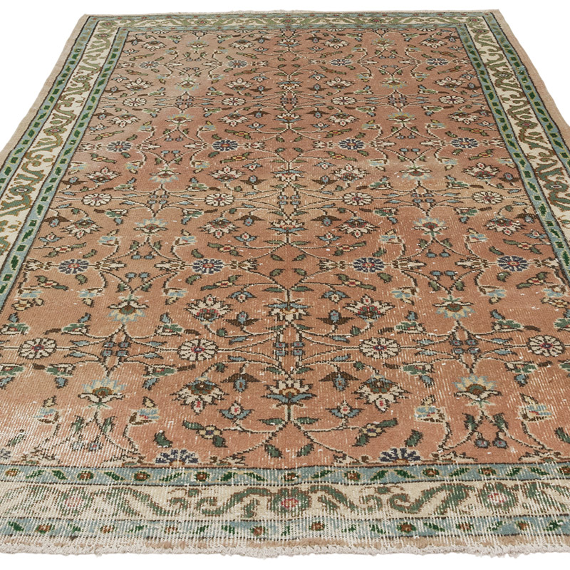 Alfombra Vintage Turca Anudada a Mano - 143 cm x 240 cm - K0086850