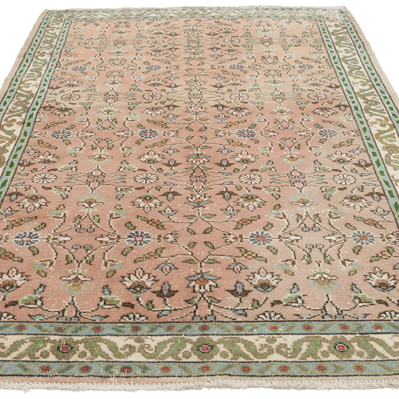 Alfombra Vintage Turca Anudada a Mano - 143 cm x 240 cm - K0086850