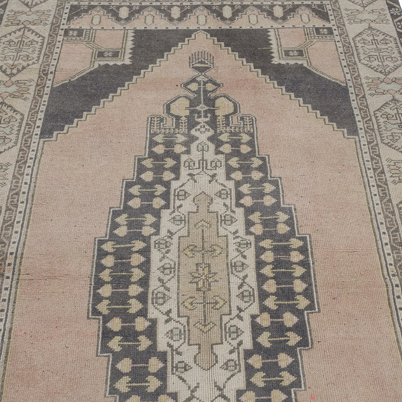 Alfombra Vintage Turca Anudada a Mano - 138 cm x 235 cm - K0086854