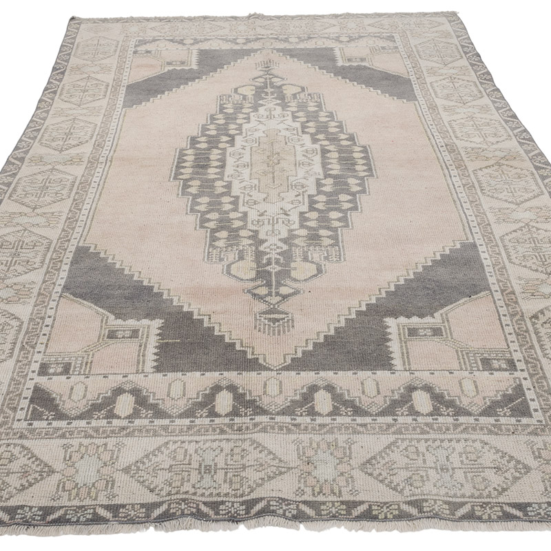 Alfombra Vintage Turca Anudada a Mano - 138 cm x 235 cm - K0086854