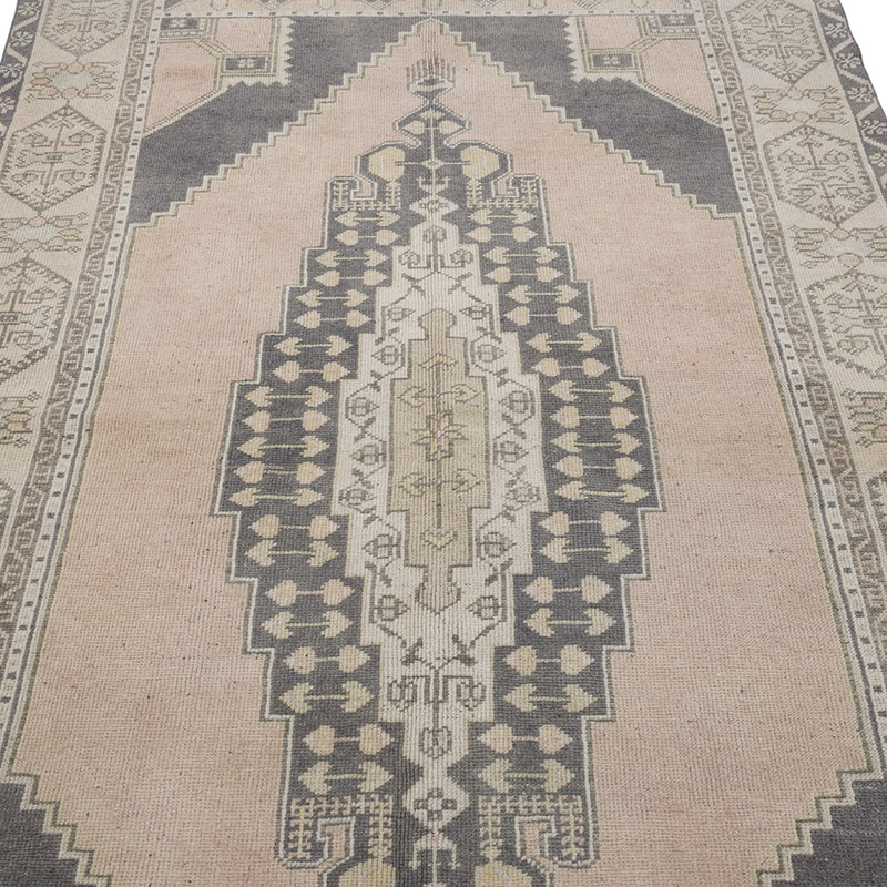 Alfombra Vintage Turca Anudada a Mano - 138 cm x 235 cm - K0086854