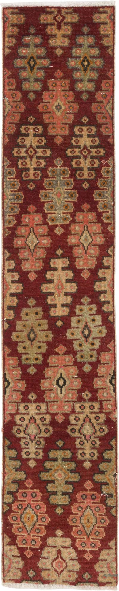 Vintage Turkish Hand-Knotted Runner - 1' 10" x 8' 11" (22" x 107")