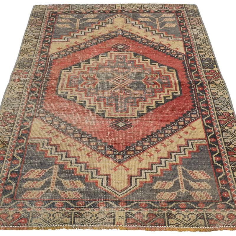 El Dokuma Vintage Halı - 86 cm x 163 cm - K0086856