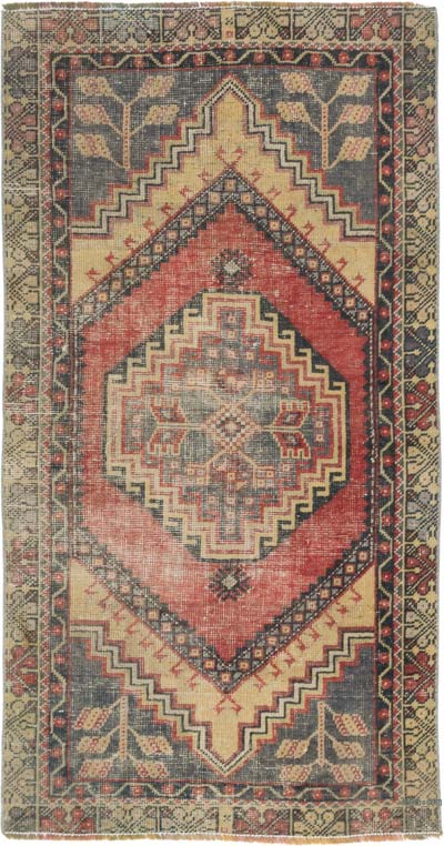 El Dokuma Vintage Halı - 86 cm x 163 cm