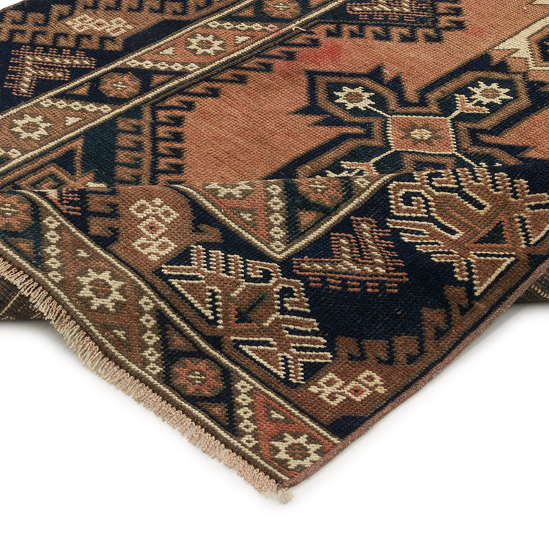 Alfombra Vintage Turca Anudada a Mano - 110 cm x 215 cm - K0086858