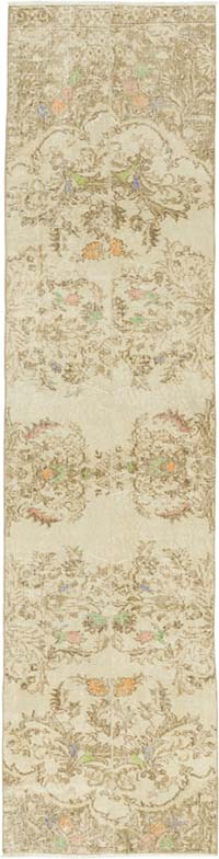 Vintage Turkish Hand-Knotted Runner - 2' 3" x 8' 10" (27" x 106")