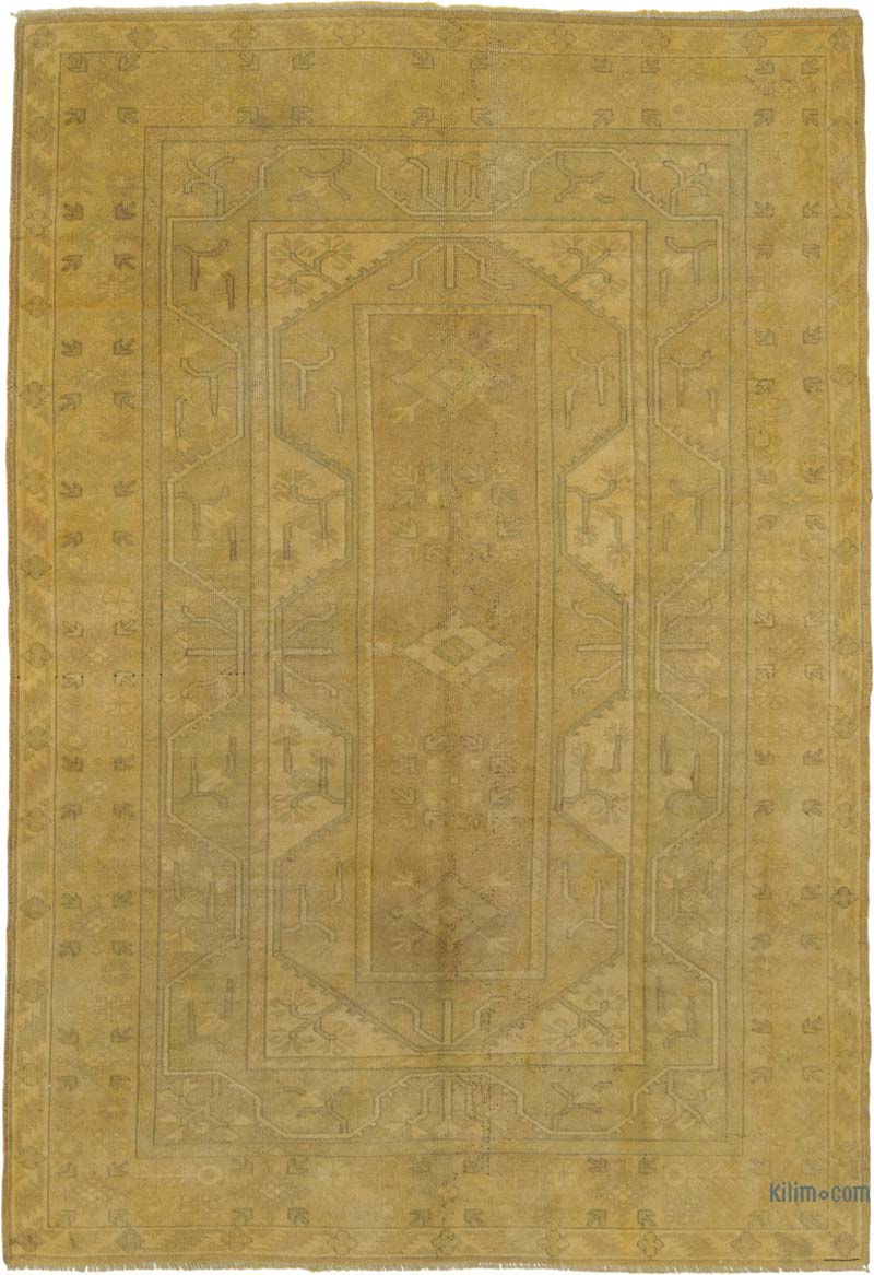 Alfombra Vintage Turca Anudada a Mano - 162 cm x 235 cm - K0086868