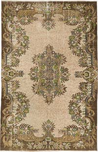 Vintage Turkish Hand-Knotted Rug - 6' 2" x 9' 4" (74" x 112")