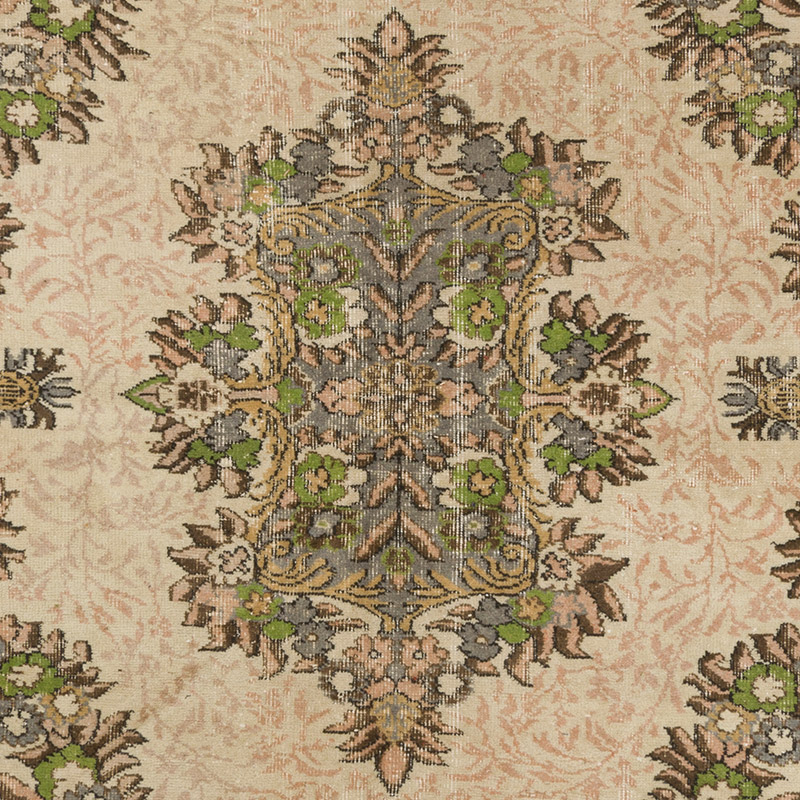 Vintage Turkish Hand-Knotted Rug - 6' 2" x 9' 4" (74" x 112") - K0086869