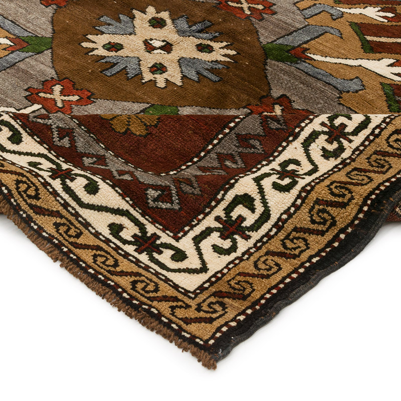 Alfombra Vintage Turca Anudada a Mano - 184 cm x 269 cm - K0086870