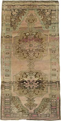 Vintage Turkish Hand-Knotted Rug - 5' 4" x 10' 4" (64" x 124")