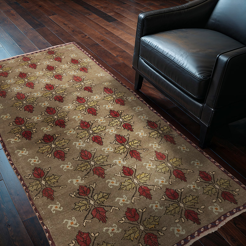 Vintage Turkish Hand-Knotted Rug - 3' 11" x 6' 8" (47" x 80") - K0086873