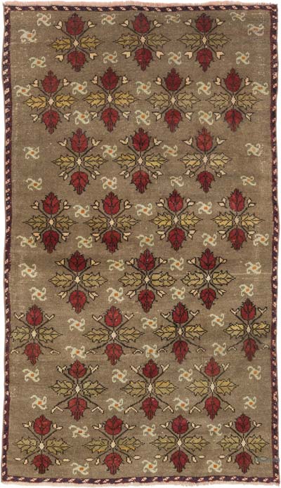 El Dokuma Vintage Halı - 119 cm x 203 cm