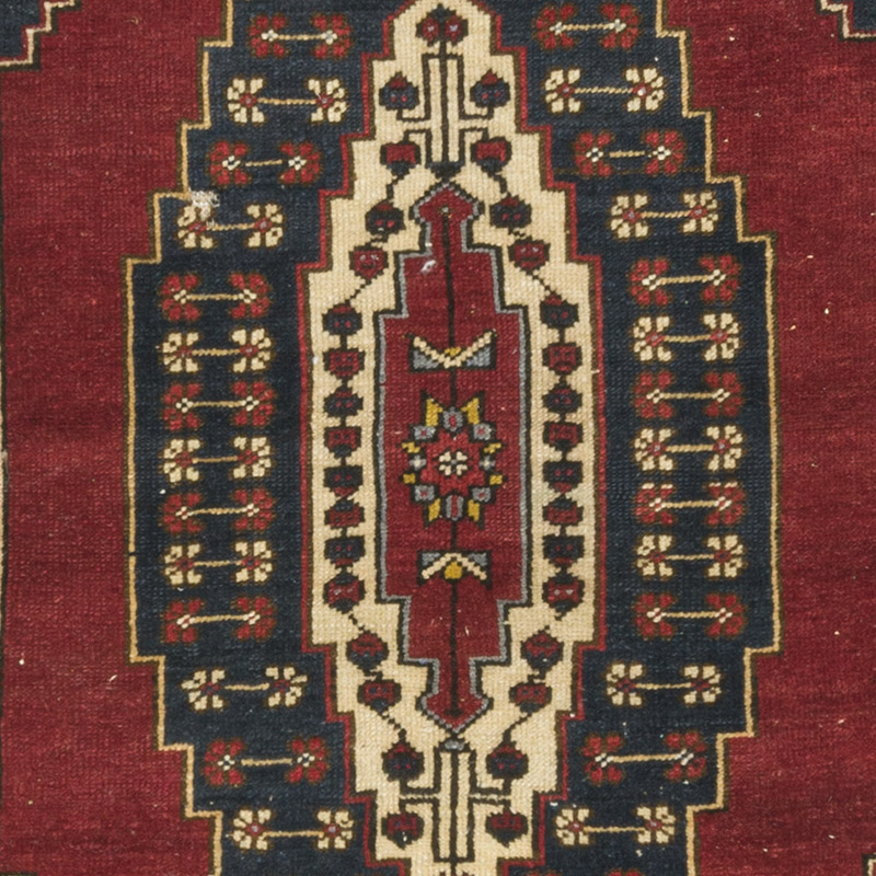 Alfombra Vintage Turca Anudada a Mano - 122 cm x 234 cm - K0086874