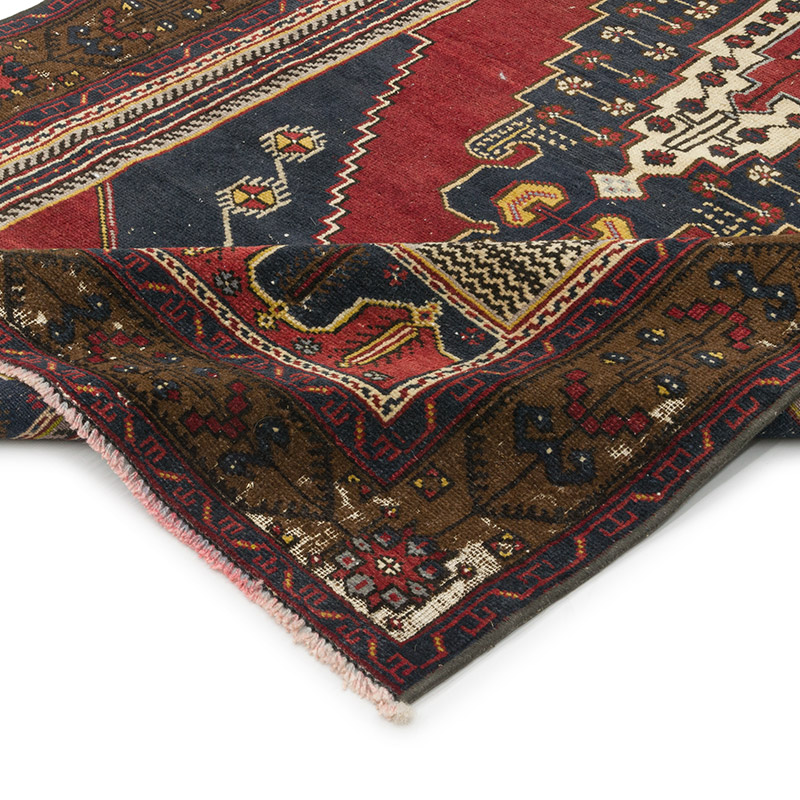 Alfombra Vintage Turca Anudada a Mano - 122 cm x 234 cm - K0086874