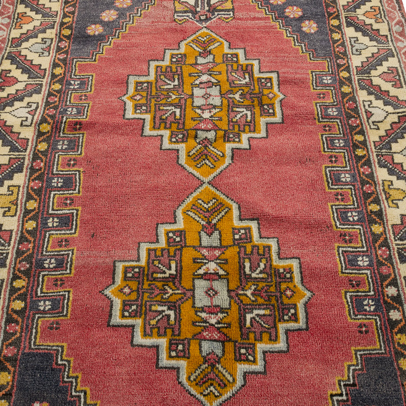 Alfombra Vintage Turca Anudada a Mano - 115 cm x 208 cm - K0086875