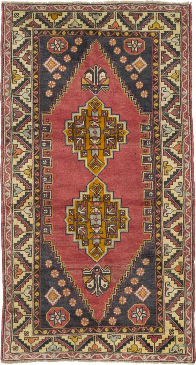 El Dokuma Vintage Halı - 115 cm x 208 cm