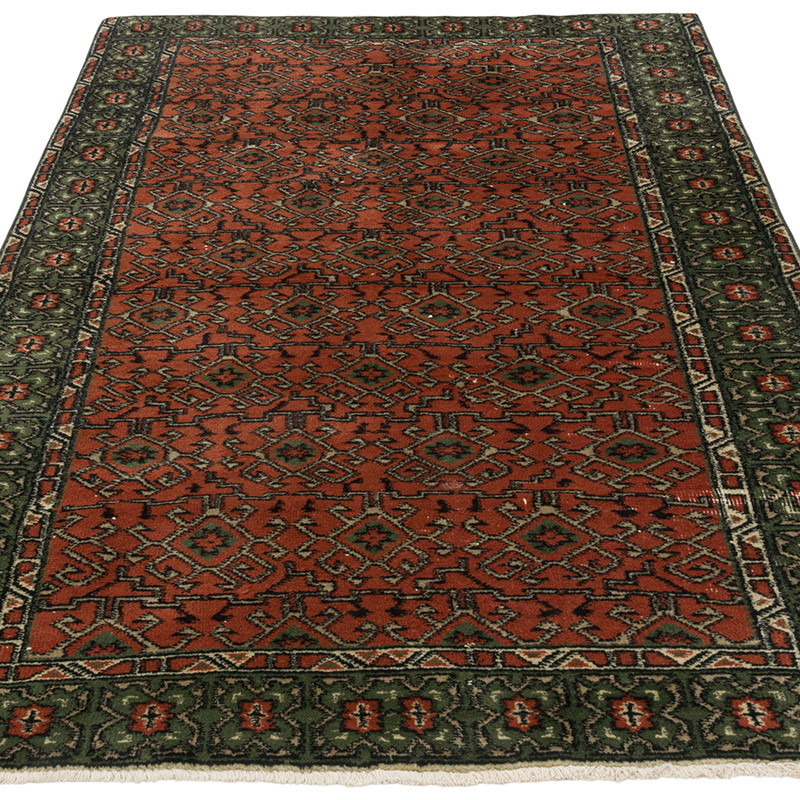 Alfombra Vintage Turca Anudada a Mano - 107 cm x 180 cm - K0086876