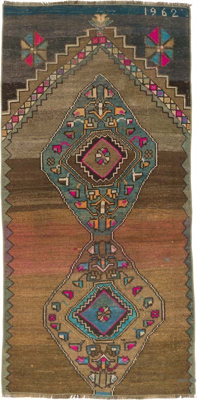 El Dokuma Vintage Halı - 85 cm x 172 cm