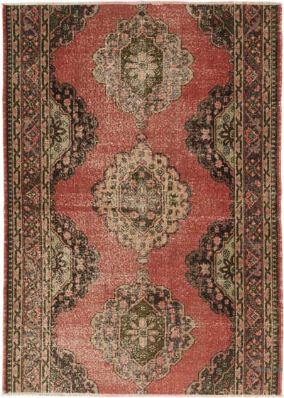 Vintage Turkish Hand-Knotted Rug - 4' 11" x 6' 11" (59" x 83")