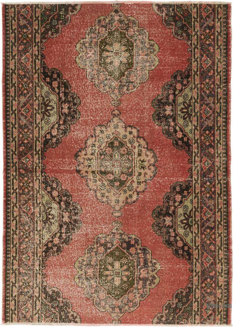 Alfombra Vintage Turca Anudada a Mano - 149 cm x 210 cm - K0086878