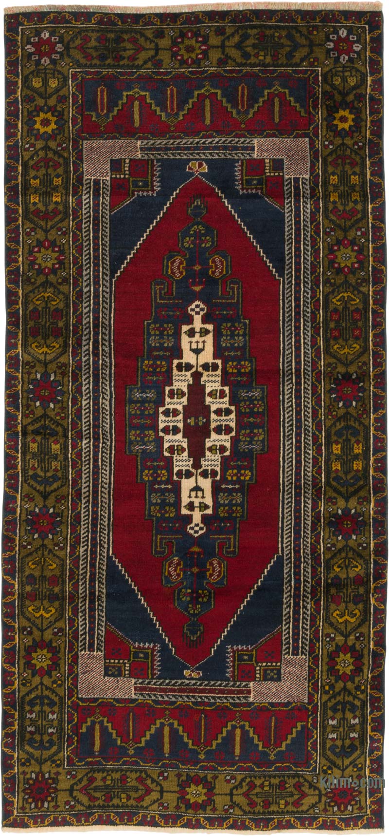 El Dokuma Vintage Halı - 100 cm x 210 cm - K0086879