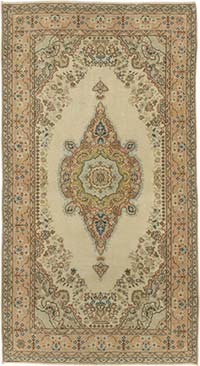 Alfombra Vintage Turca Anudada a Mano - 96 cm x 176 cm