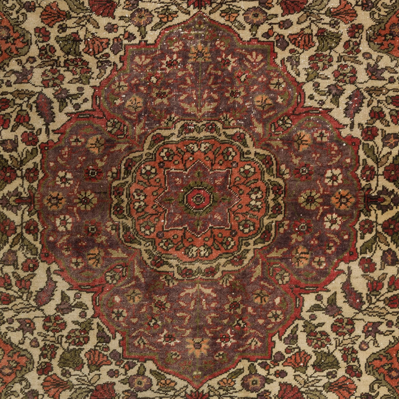 Vintage Turkish Hand-Knotted Rug - 4' 9" x 7' 4" (57" x 88") - K0086881