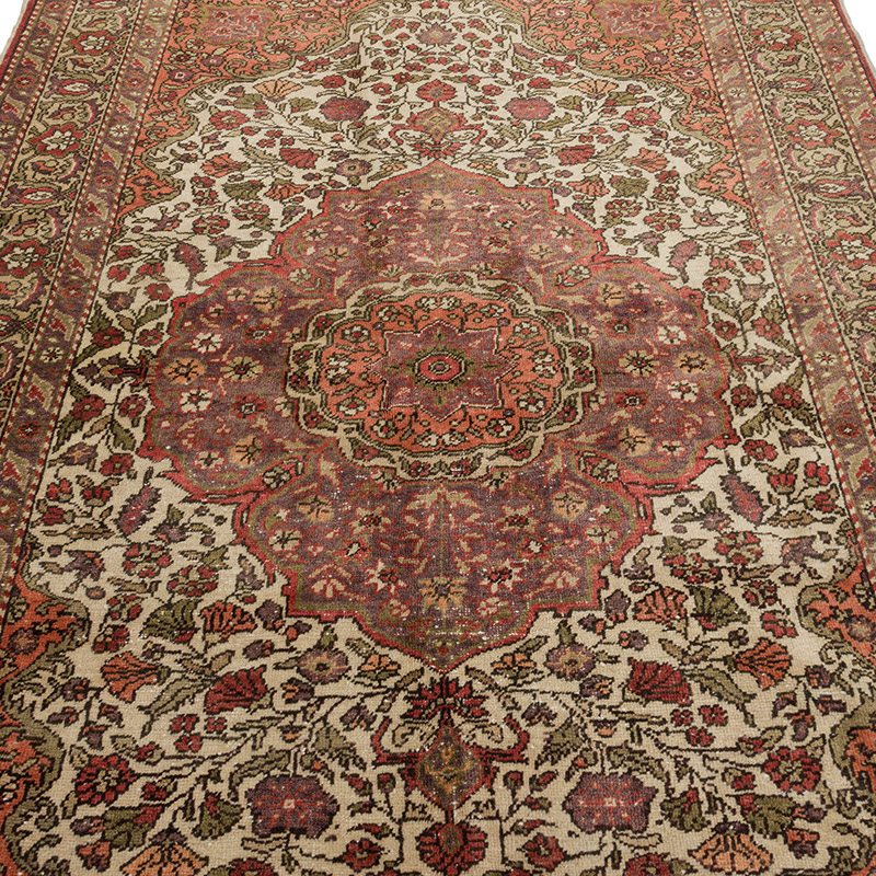 Vintage Turkish Hand-Knotted Rug - 4' 9" x 7' 4" (57" x 88") - K0086881