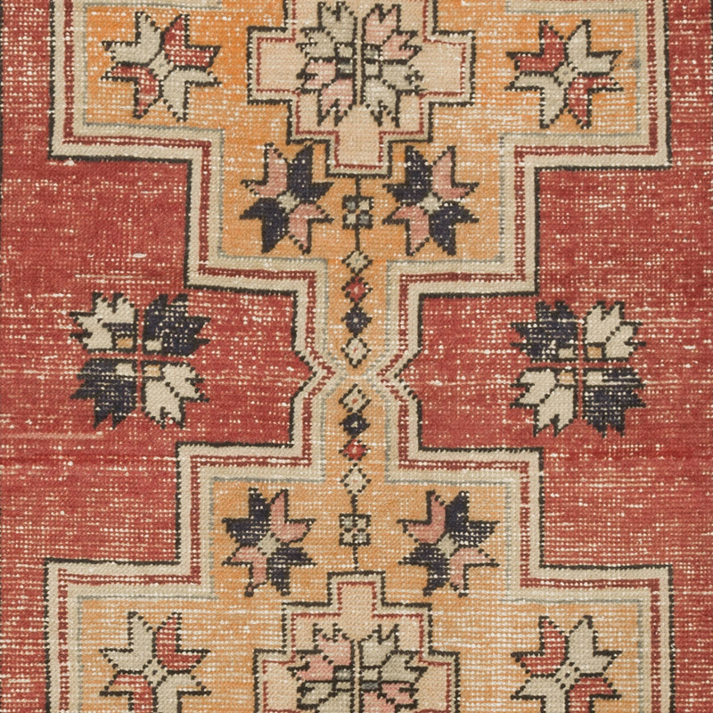Alfombra Vintage Turca Anudada a Mano - 121 cm x 226 cm - K0086882