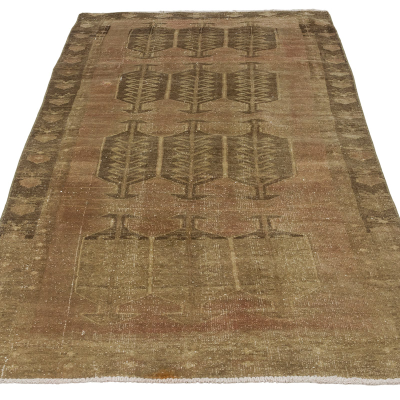 Alfombra Vintage Turca Anudada a Mano - 95 cm x 198 cm - K0086883
