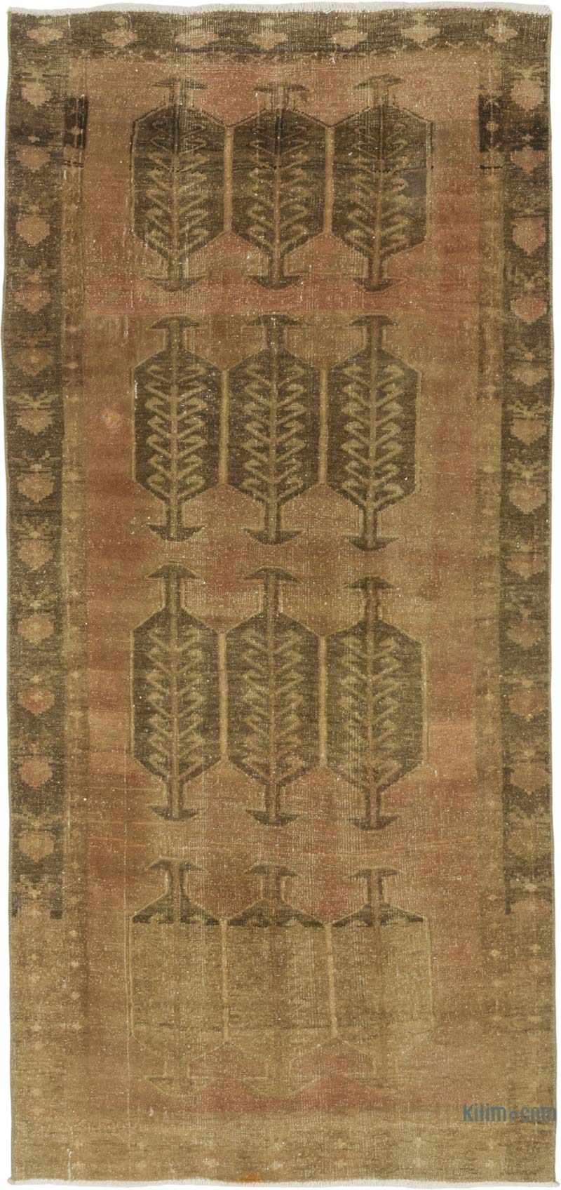 Alfombra Vintage Turca Anudada a Mano - 95 cm x 198 cm - K0086883