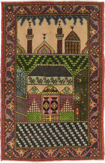 El Dokuma Vintage Hali - 111 cm x 171 cm