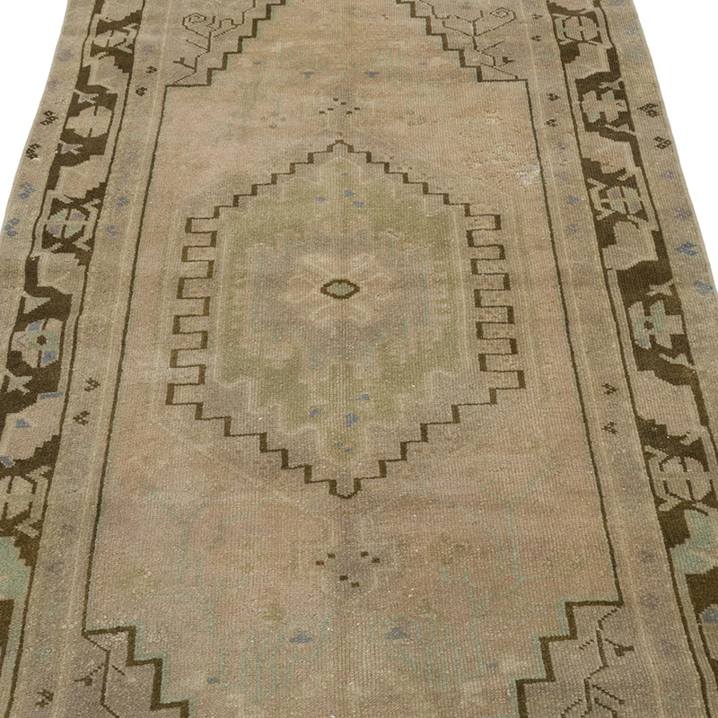 Alfombra Vintage Turca Anudada a Mano - 109 cm x 215 cm - K0086885