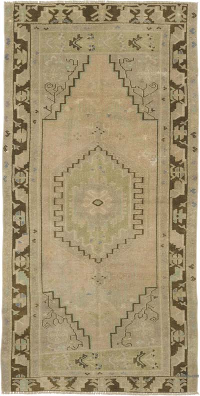 El Dokuma Vintage Halı - 109 cm x 215 cm