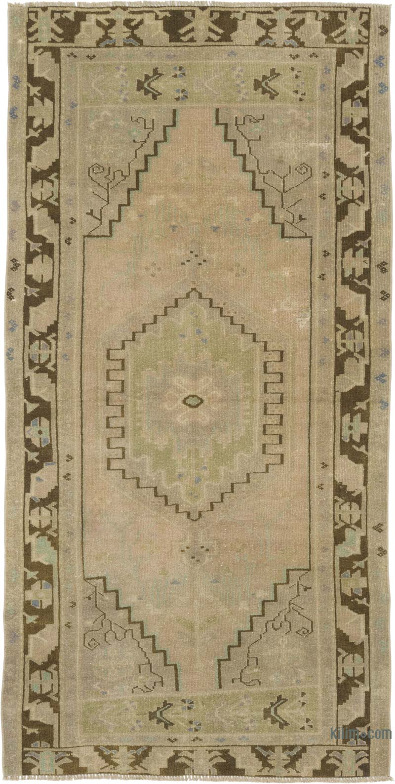 Alfombra Vintage Turca Anudada a Mano - 109 cm x 215 cm - K0086885