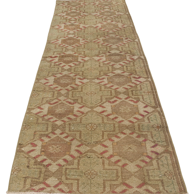 Vintage Turkish Hand-Knotted Runner - 2' 4" x 8' 7" (28" x 103") - K0086886