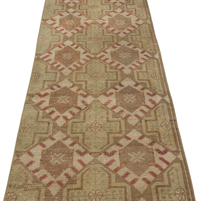 Vintage Turkish Hand-Knotted Runner - 2' 4" x 8' 7" (28" x 103") - K0086886
