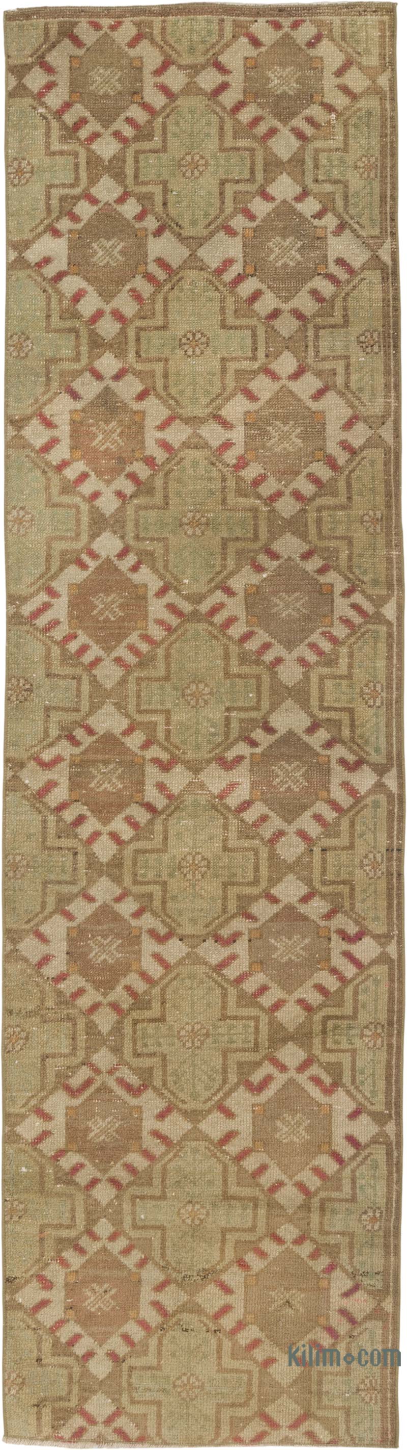 Vintage Turkish Hand-Knotted Runner - 2' 4" x 8' 7" (28" x 103") - K0086886