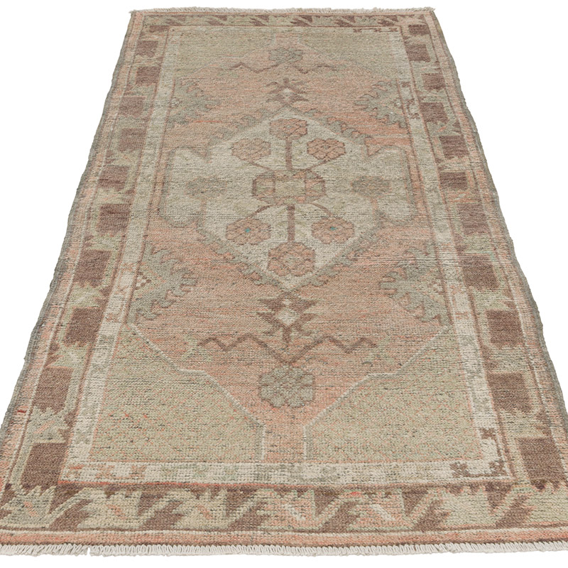 Alfombra Vintage Turca Anudada a Mano - 83 cm x 172 cm - K0086889