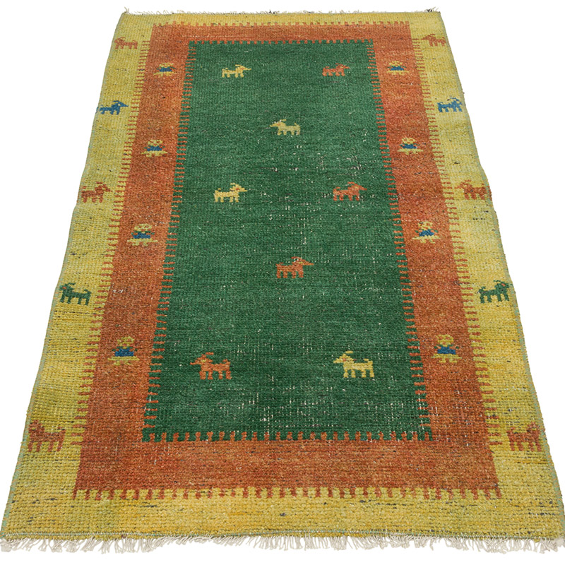 Alfombra Vintage Turca Anudada a Mano - 67 cm x 134 cm - K0086891