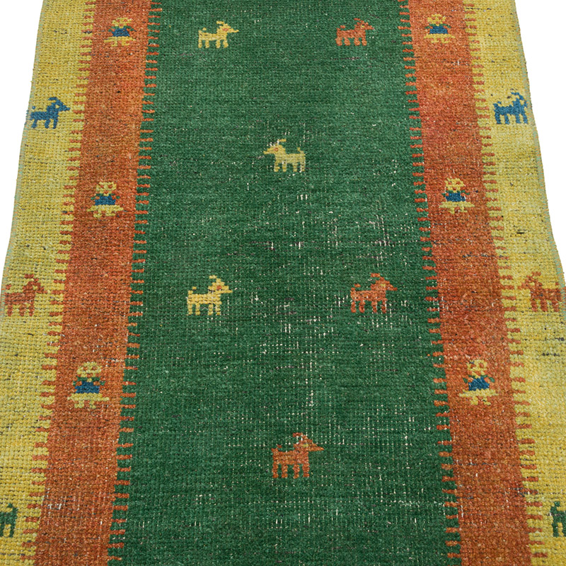 Alfombra Vintage Turca Anudada a Mano - 67 cm x 134 cm - K0086891