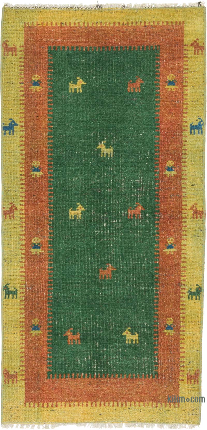 Alfombra Vintage Turca Anudada a Mano - 67 cm x 134 cm - K0086891