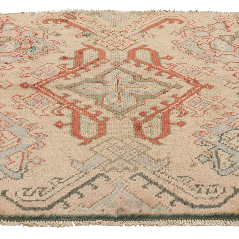 El Dokuma Vintage Halı - 98 cm x 110 cm - K0086892