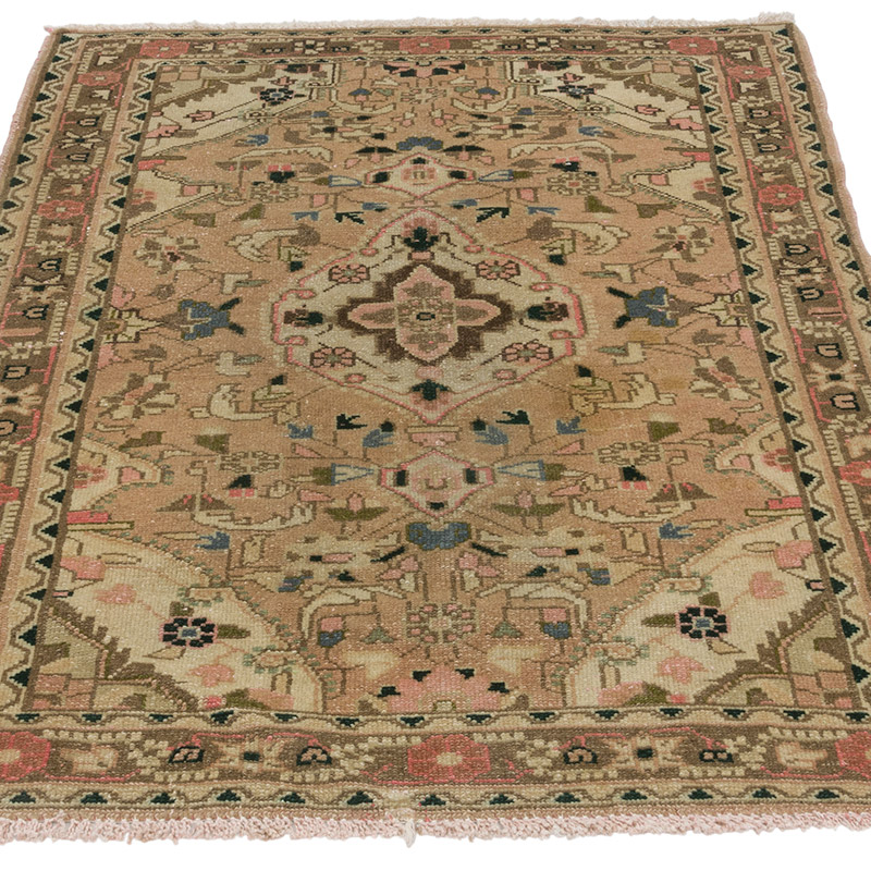 Alfombra Vintage Turca Anudada a Mano - 85 cm x 112 cm - K0086895