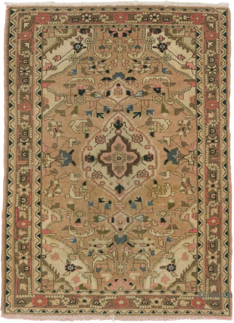 Alfombra Vintage Turca Anudada a Mano - 85 cm x 112 cm - K0086895
