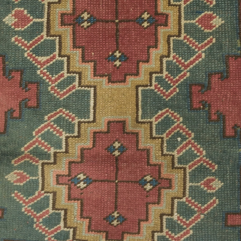 El Dokuma Vintage Halı - 89 cm x 102 cm - K0086896