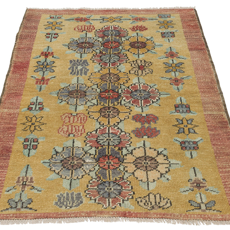 Alfombra Vintage Turca Anudada a Mano - 80 cm x 117 cm - K0086898