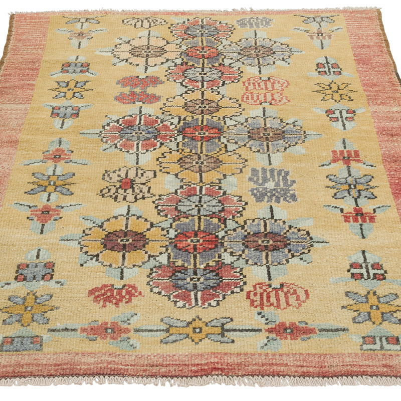 Alfombra Vintage Turca Anudada a Mano - 80 cm x 117 cm - K0086898