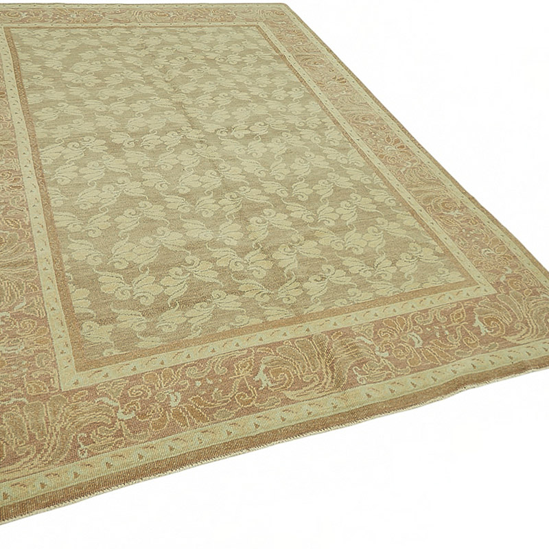 New Hand Knotted Wool Oushak Rug - 6' 8" x 10' 2" (80" x 122") - K0086901